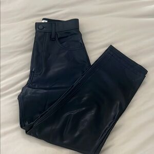 Black Faux Leather Pants